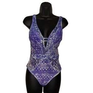 Purple Patterned Women's Swimsuit Rebecca Virtue